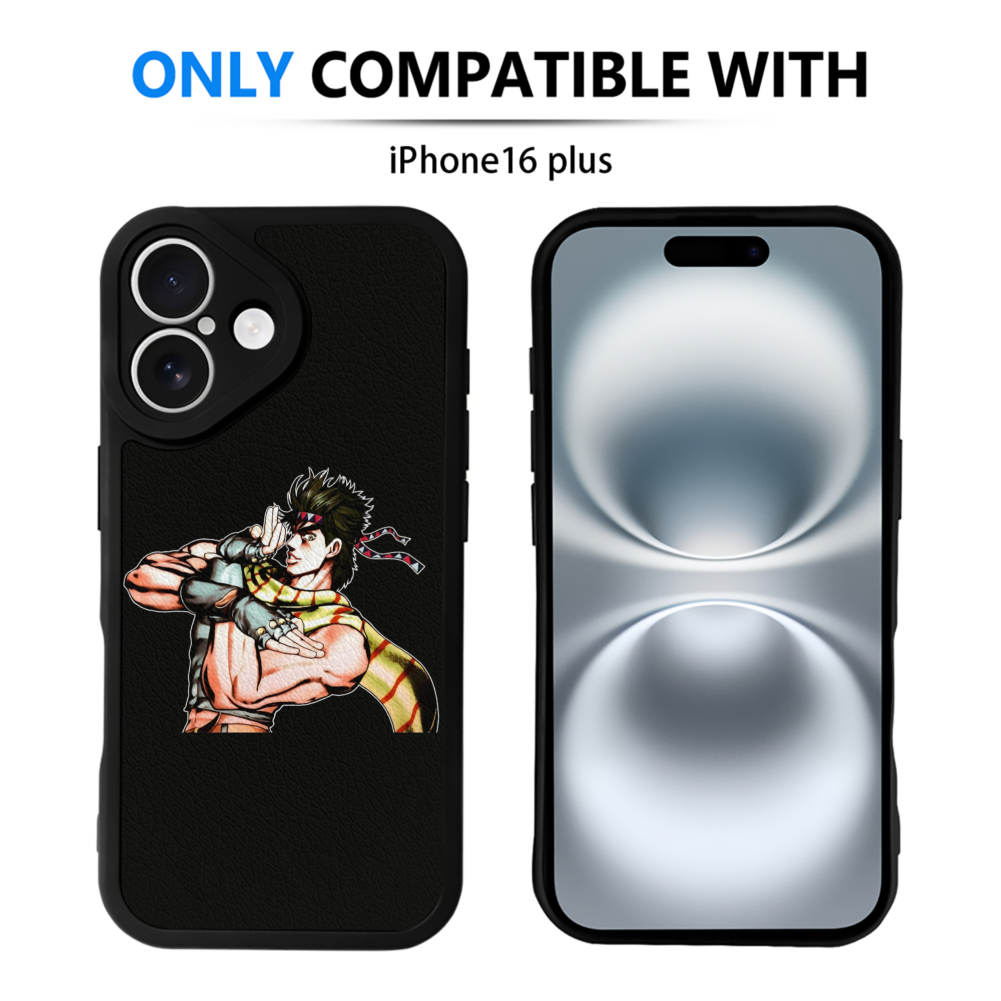 （画像用） ジョジョの奇妙な冒険 ジョセフ?ジョースター JoJo's Bizarre Adventure Joseph Joestar 【iPhone 16シリーズ対応】シリコンスマホケース（レザー調） 材質：シリコン